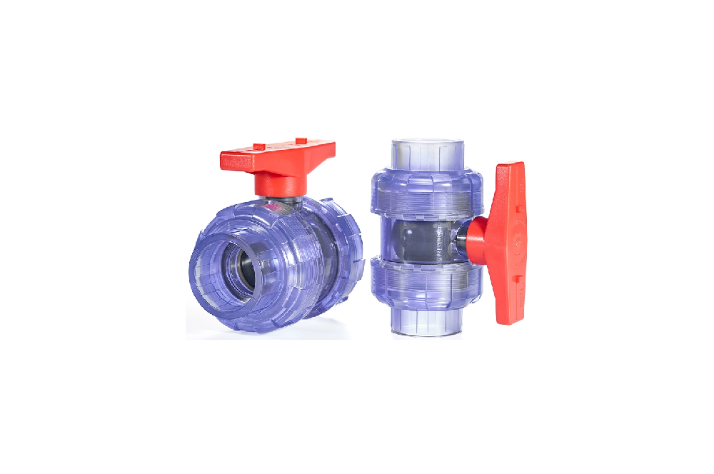 U-PVC透明双活接球阀应用